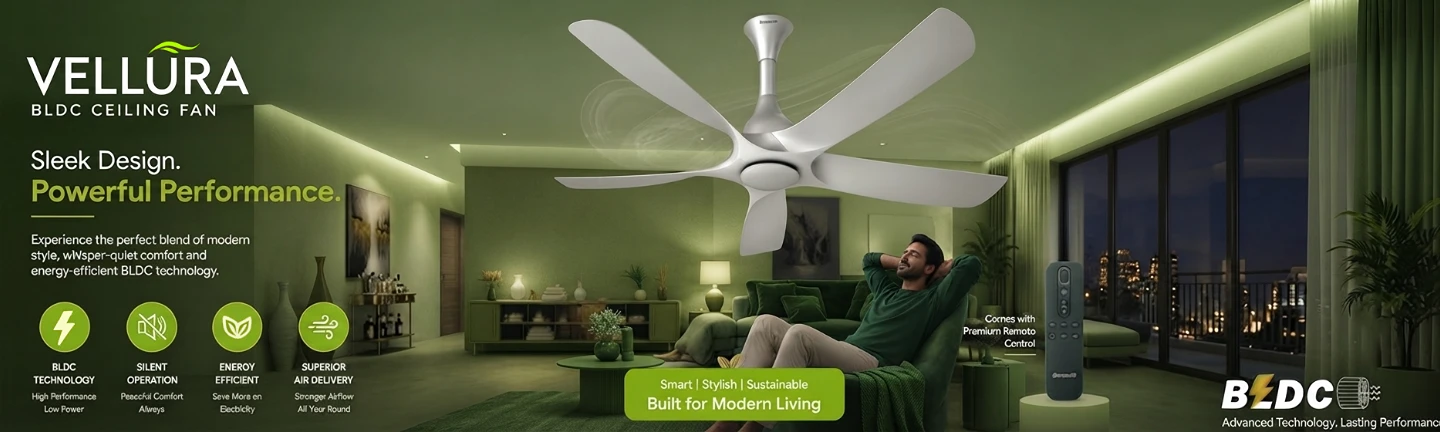Vellura BLDC ceiling fan showcase